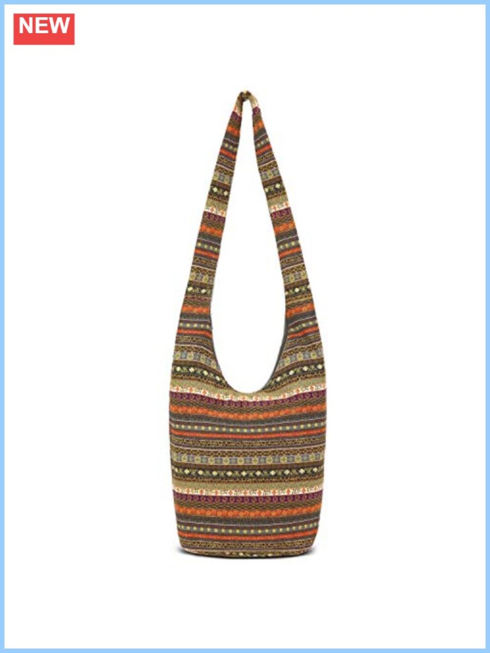 Large Canvas Bohemian Hobo Bag Animal Print Crossbody Shoulder Handbag